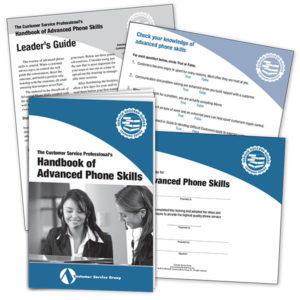 Handbook of Advanced Phone Skills. Includes booklets, leader's guide, quiz, certificate of participation.